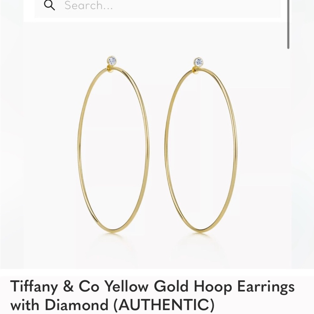 Tiffany & Co Yellow Gold and Diamond Hooos